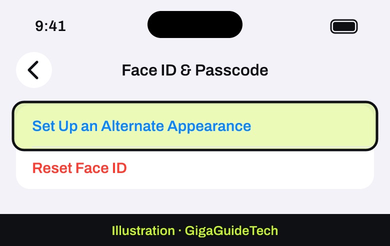 Illustration: Wear glasses? Add them as an alternate appearance in Settings > Face ID & Passcode