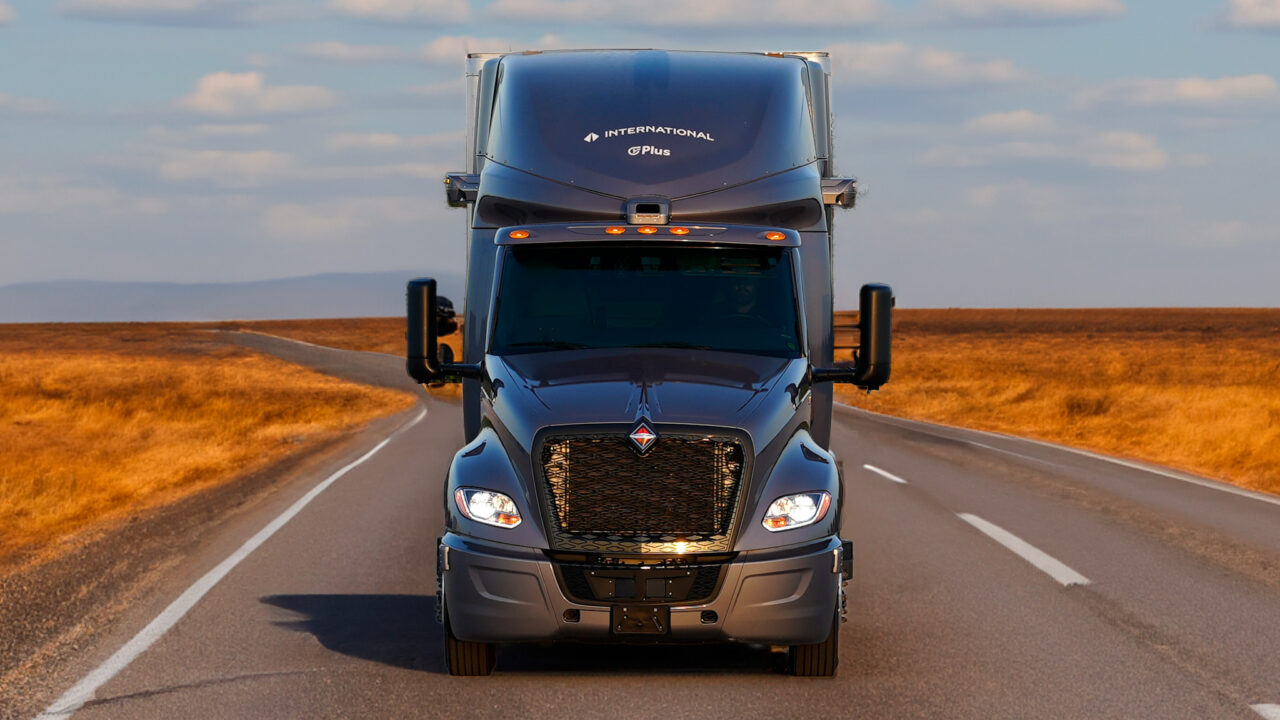 PlusAI autonomous truck built with International, powered by NVIDIA DRIVE