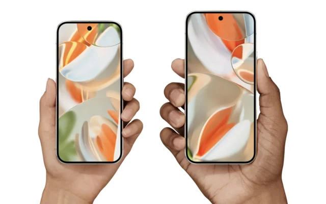 images showing two different sizes of Pixel 9 Pros