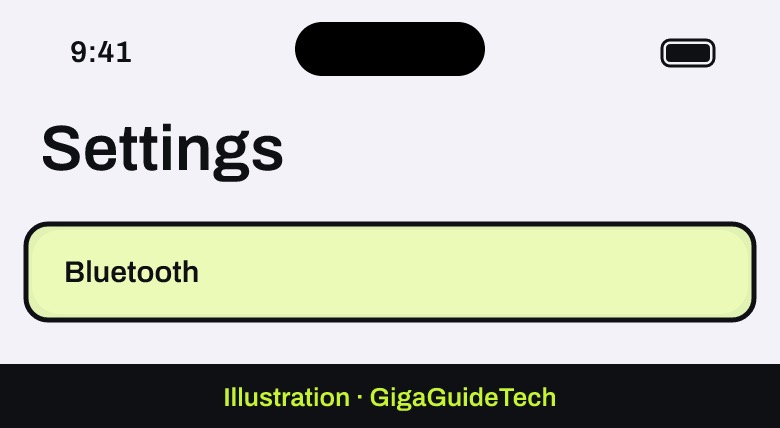 Illustration: Settings > Bluetooth