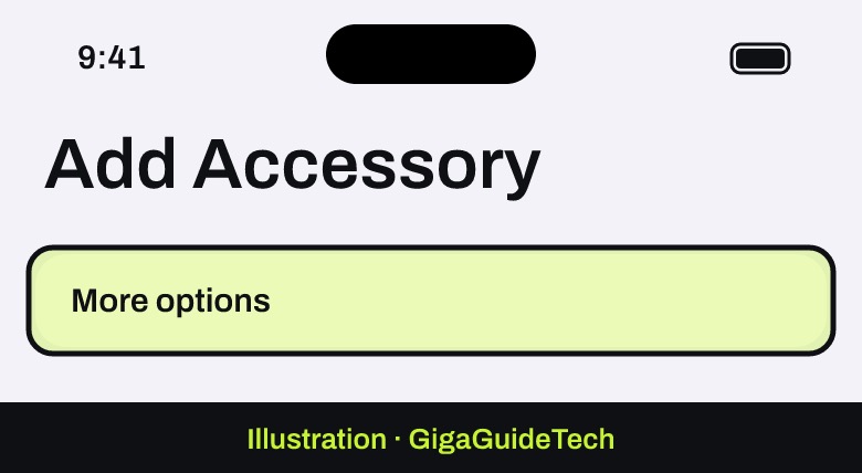 Illustration: Add Accessory > More options