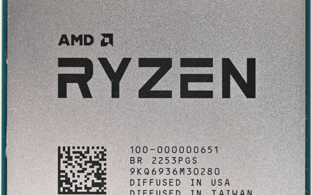 An AMD Ryzen 7 5800X3D processor