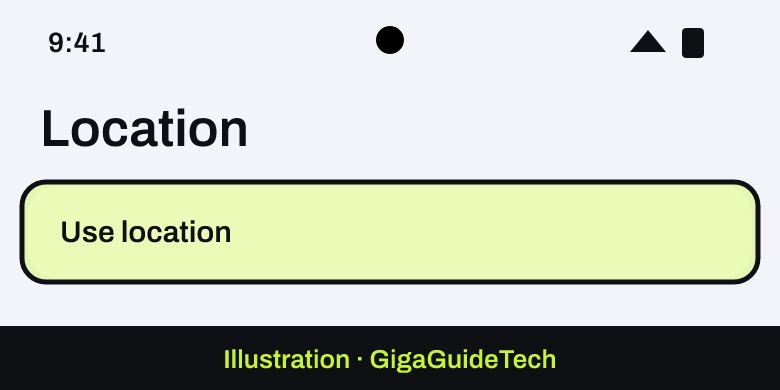 Illustration: Settings > Location