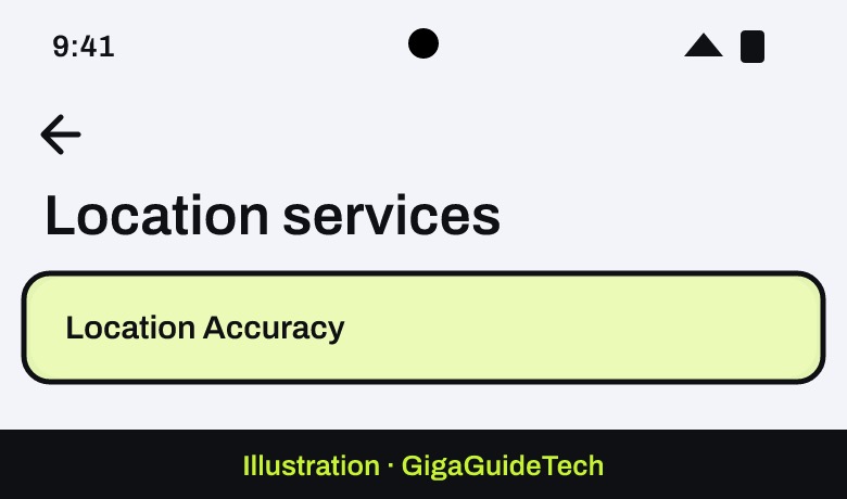 Illustration: Settings > Location > Location services