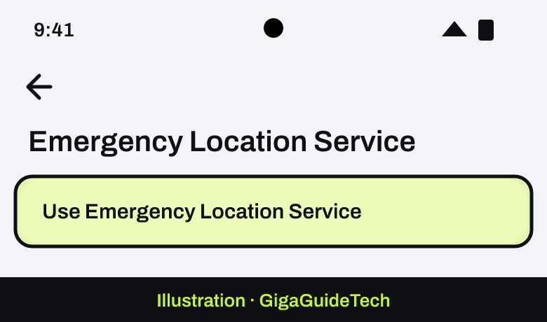 Illustration: Settings > Location > Location services > Emergency Location Service