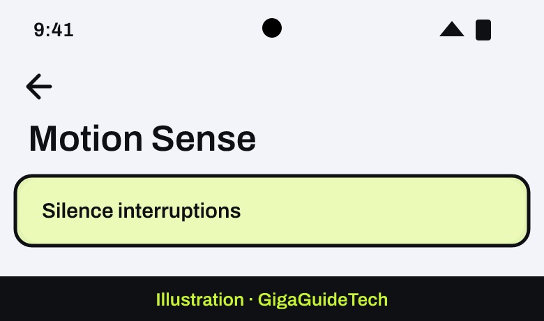 Illustration: Settings > System > Motion Sense