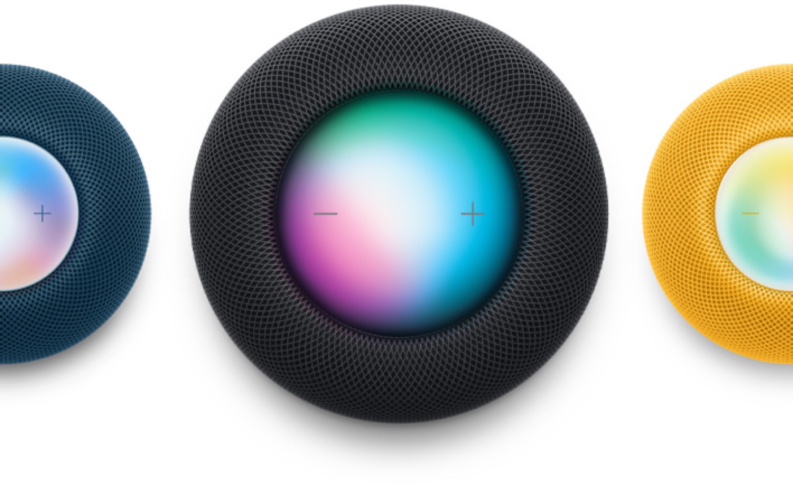 HomePod and HomePod mini speakers, which can work as home hubs