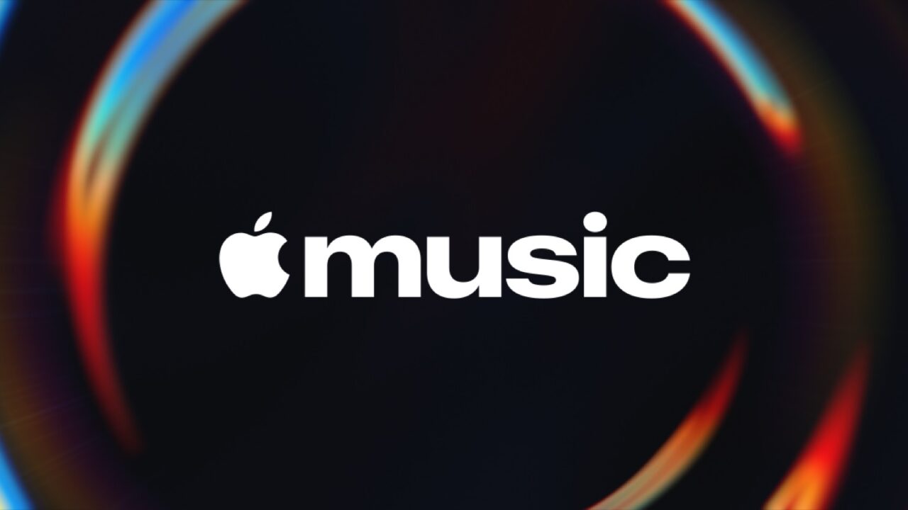 The new Apple Music logo inside a ring of rippling light