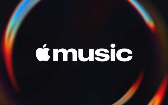 The new Apple Music logo inside a ring of rippling light