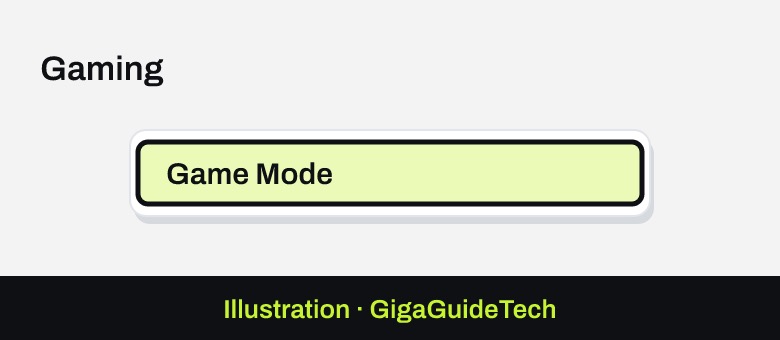 Illustration: Settings > Gaming > Game Mode