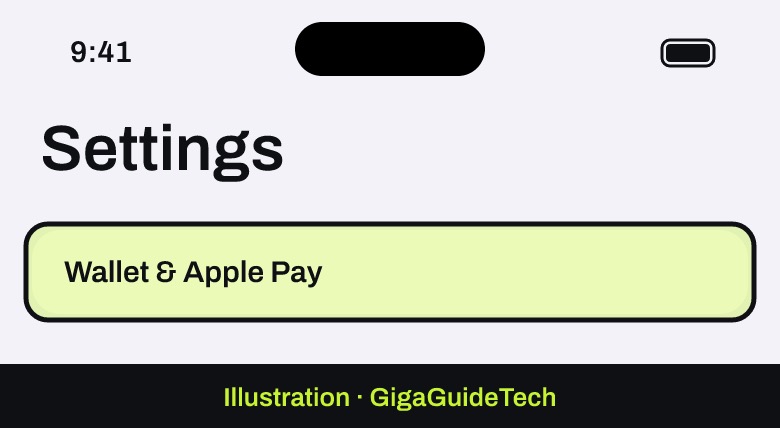Illustration: Settings > Wallet & Apple Pay
