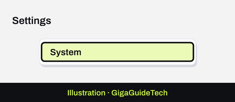 Illustration: Settings > System > About
