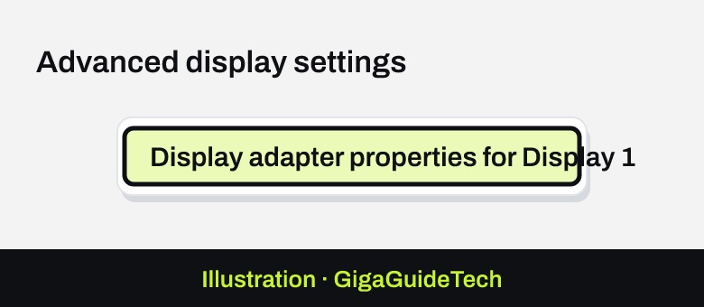 Illustration: Settings > System > Display > Advanced display settings