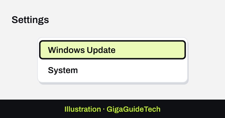 Illustration: Settings > Windows Update