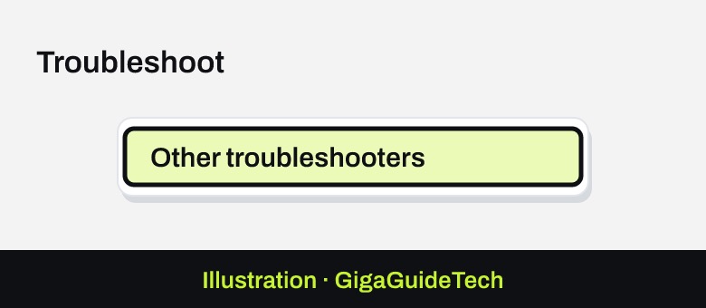 Illustration: Troubleshoot > Other troubleshooters