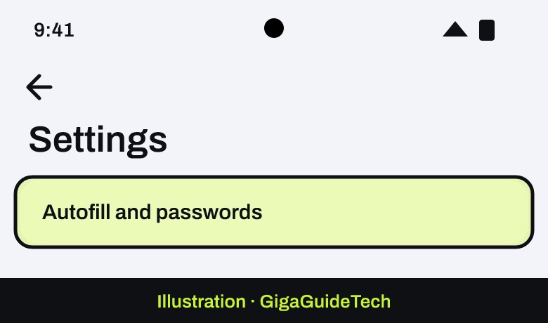 Illustration: Chrome > More > Settings > Autofill and passwords
