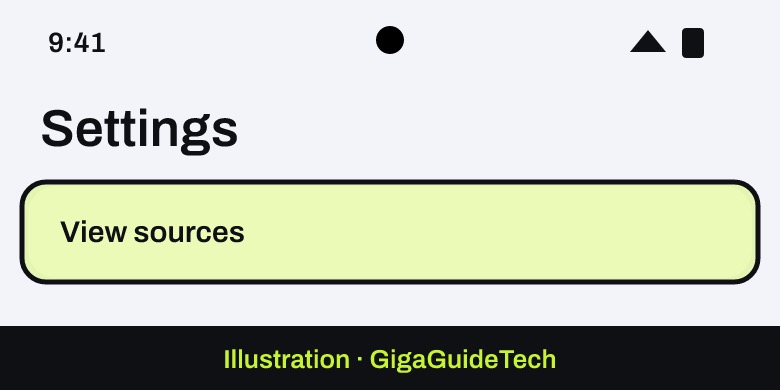 Illustration: Form field > suggestion chip > View sources