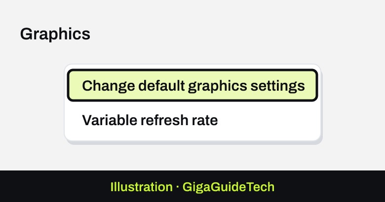 Illustration: Settings > System > Display > Graphics > Variable refresh rate
