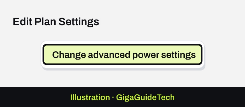 Illustration: Power Options > Change plan settings