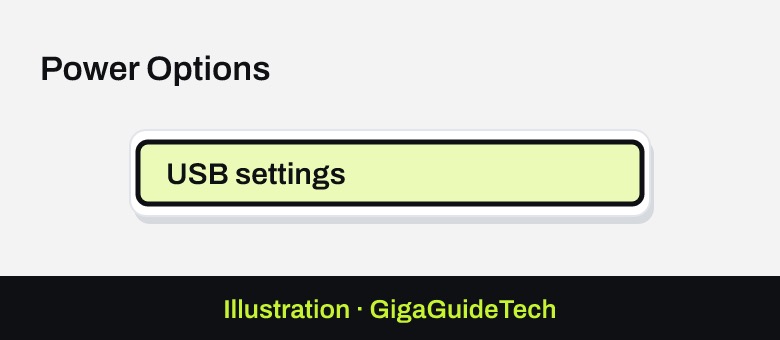 Illustration: USB settings