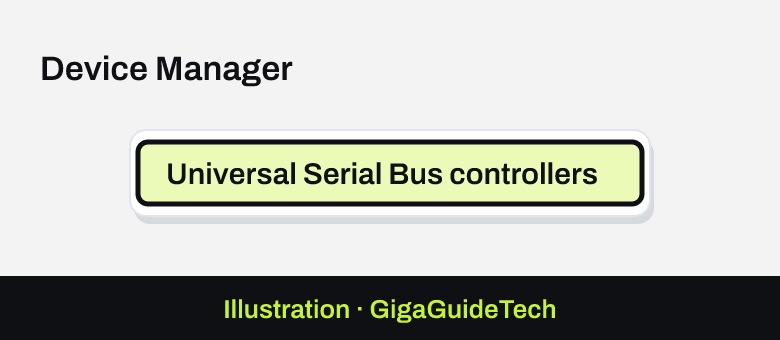 Illustration: Device Manager > Universal Serial Bus controllers