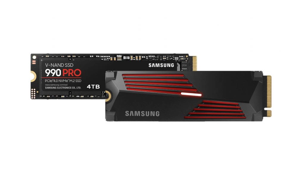 Samsung 990 PRO NVMe SSD, with and without heatsink