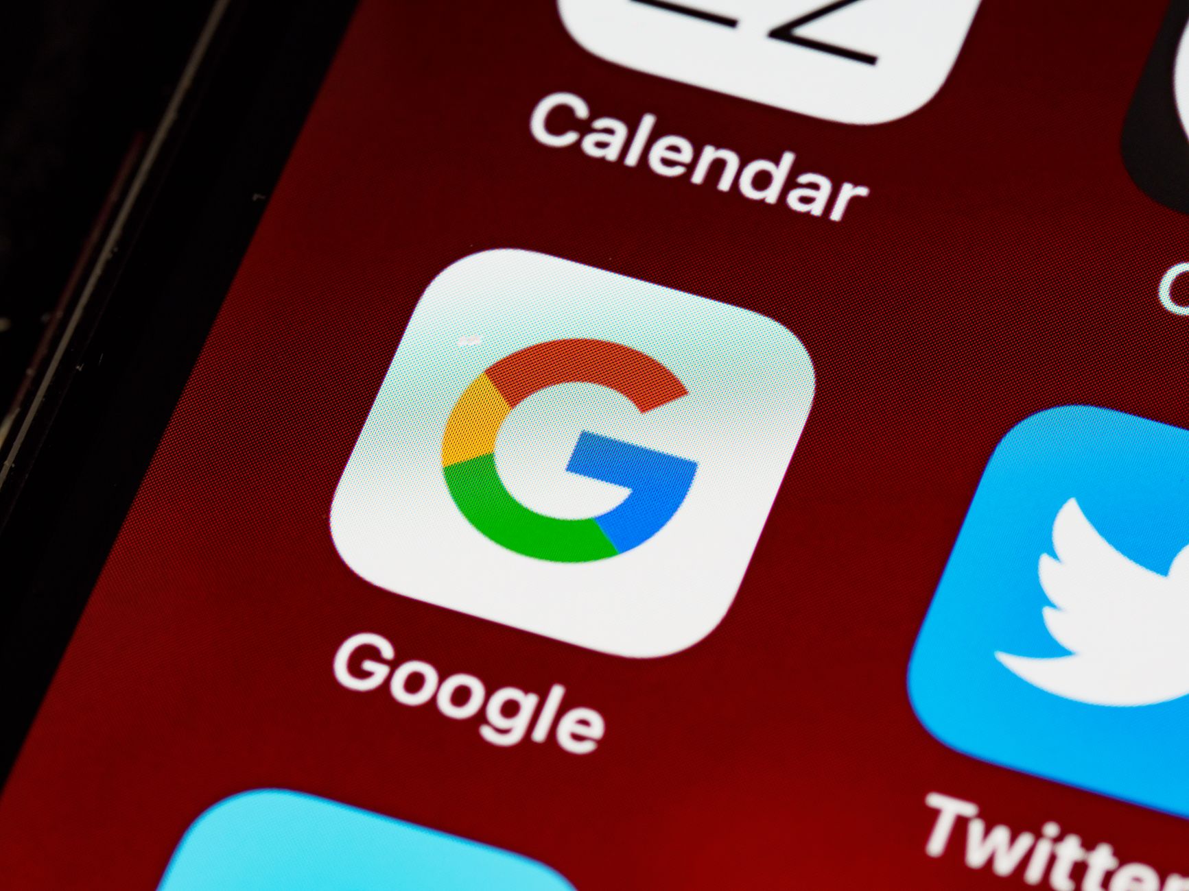The Google app icon on a phone home screen