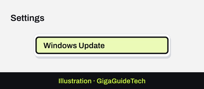 Illustration: Start > Settings > Windows Update