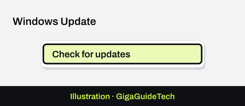 Illustration: Settings > Windows Update > Check for updates
