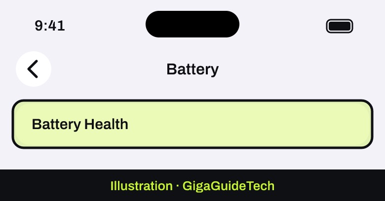 Illustration: Settings > Battery