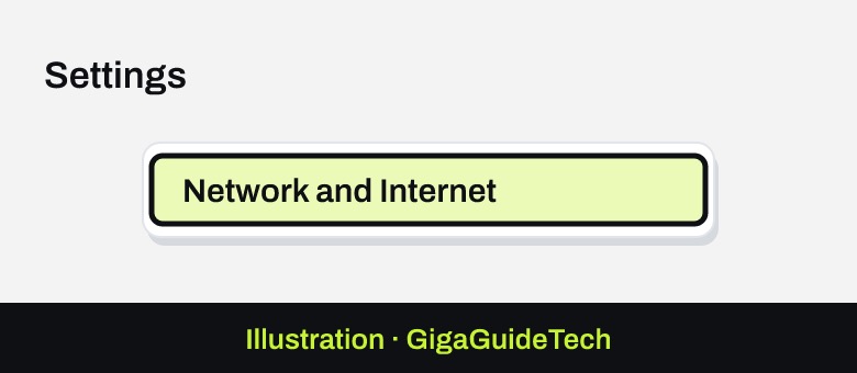 Illustration: Settings > Network and Internet