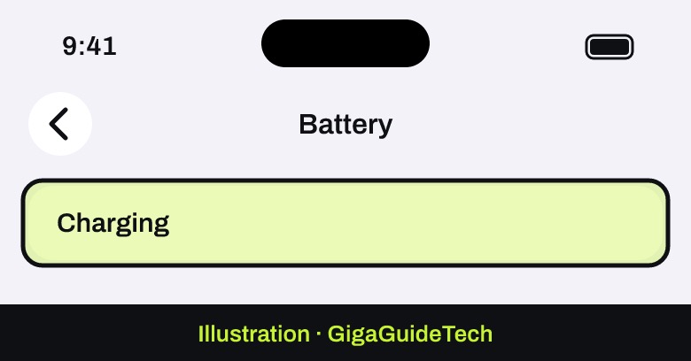 Illustration: Settings > Battery > Charging