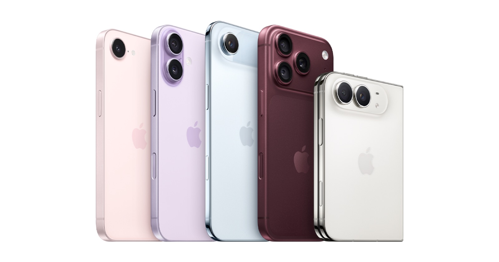 Apple iPhone lineup in several colors