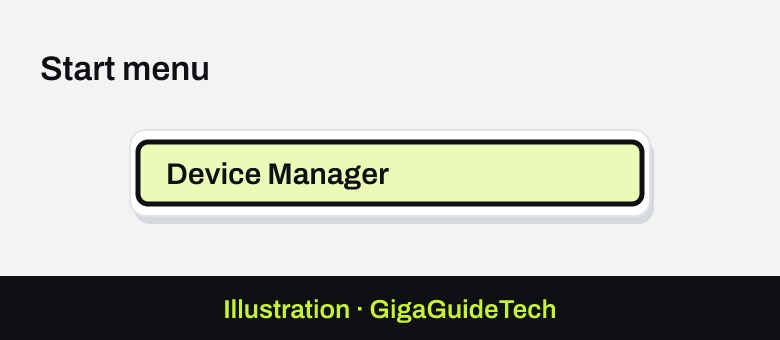 Illustration: Start > Device Manager