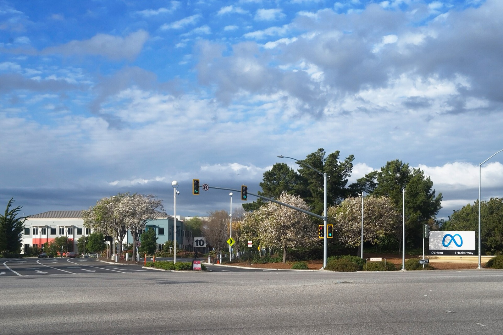 Meta's headquarters sign in Menlo Park, California