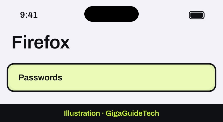 Illustration: Firefox > Menu > Passwords