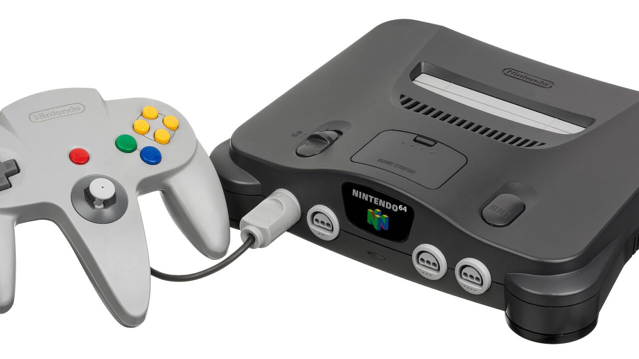 The Nintendo 64 console with its controller