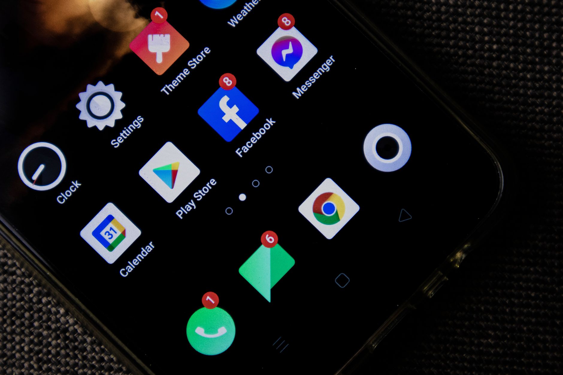 The Google Play Store icon on an Android phone