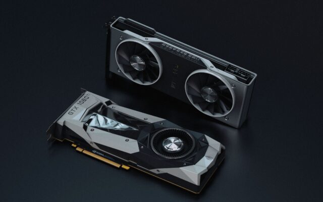 A close-up view of modern GPU units, ideal for gaming and tech visuals.