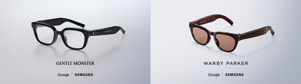 Samsung smart glasses designs from Gentle Monster and Warby Parker side by side
