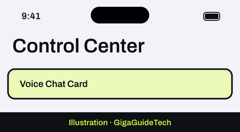 Illustration: Control Center > Voice Chat Card