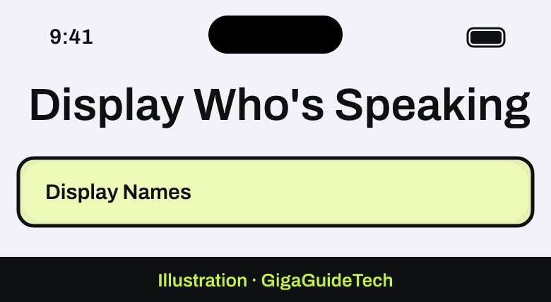 Illustration: Display Who's Speaking > Display Names