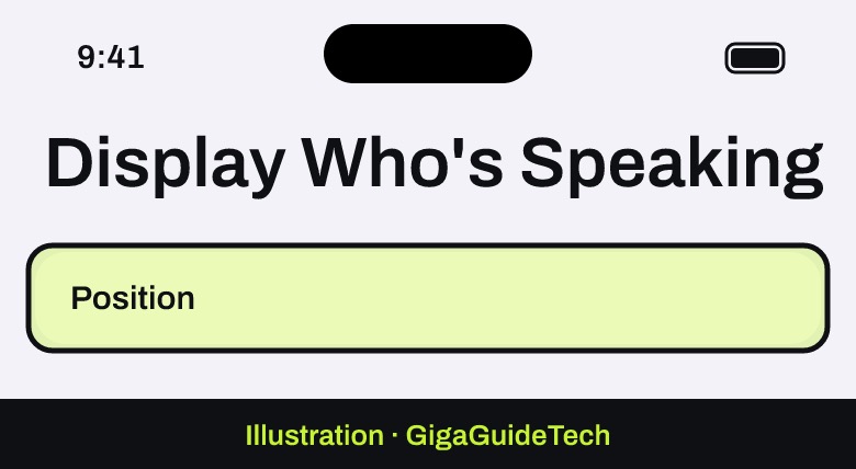 Illustration: Display Who's Speaking > Position