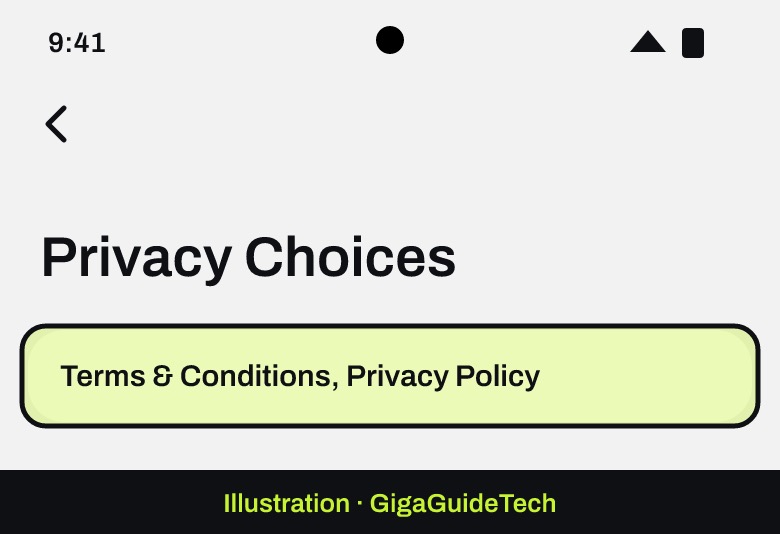Illustration: Menu > Privacy Choices