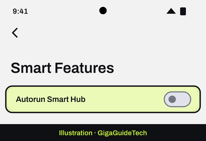 Illustration: Settings > General > Smart Features