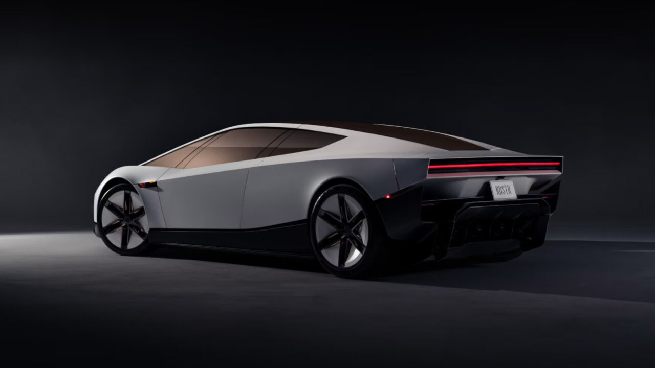 The redesigned Tesla Roadster presented on October 15, 2026