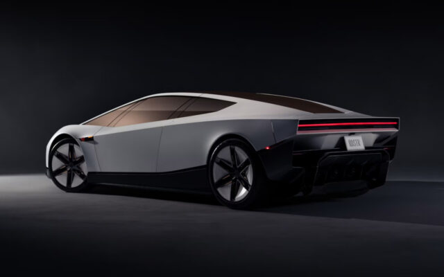 The redesigned Tesla Roadster presented on October 15, 2026