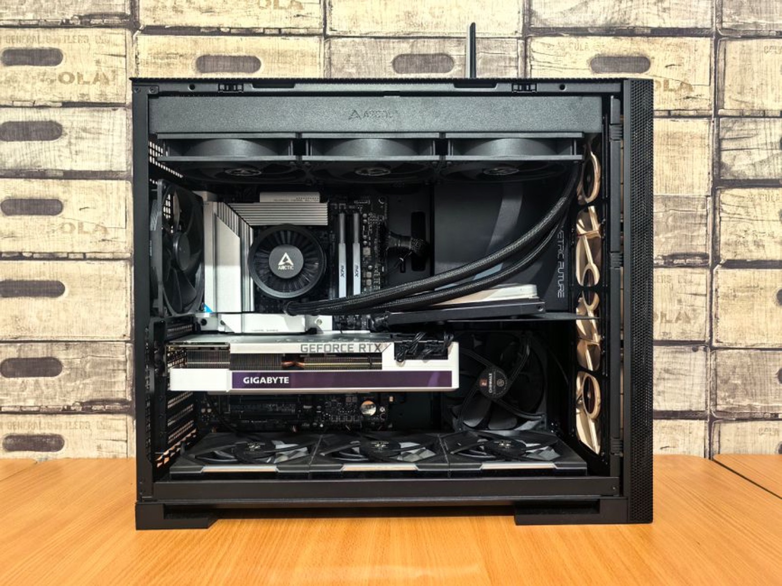 A custom-built gaming PC