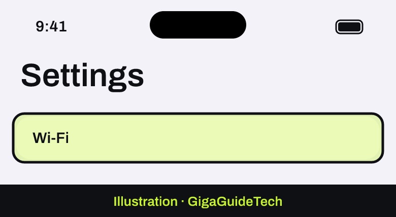 Illustration: Settings > Wi-Fi
