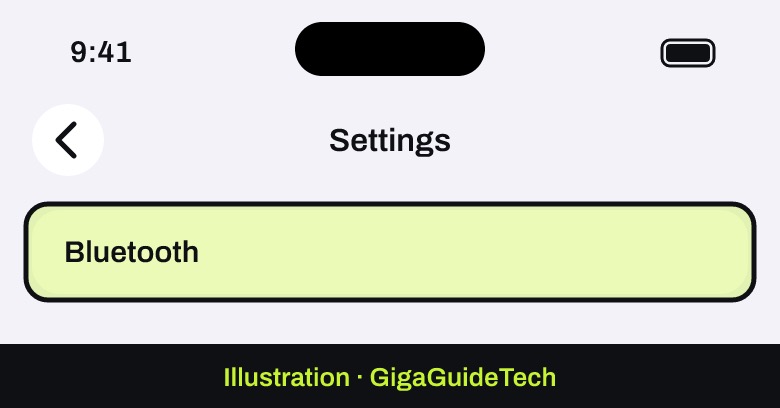 Illustration: Settings > Bluetooth